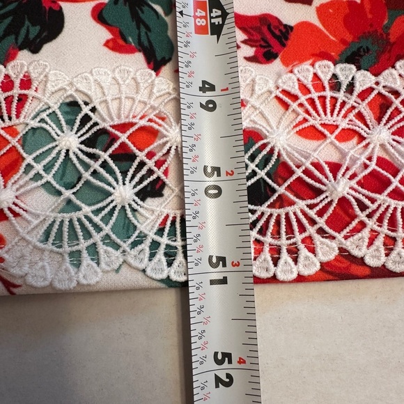 NWT ASOS Design Curve Size 22 Floral Lace Sheath Dress Pink Red Green White - Picture 12 of 12